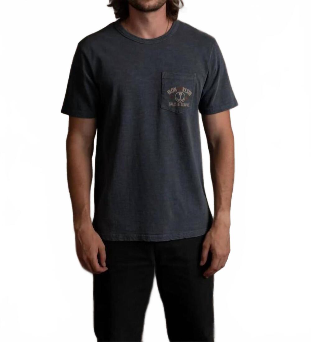 NEW IRON & RESIN pegasus pocket tee in black